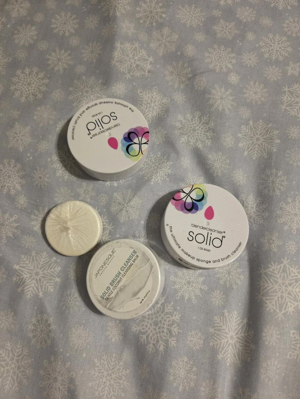solid Makeup Sponge & Brush Cleanser - White